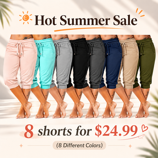 🔥Hot Summer Sale🔥Women’s Drawstring Capri Pants with Pockets for Casual Comfort Wear